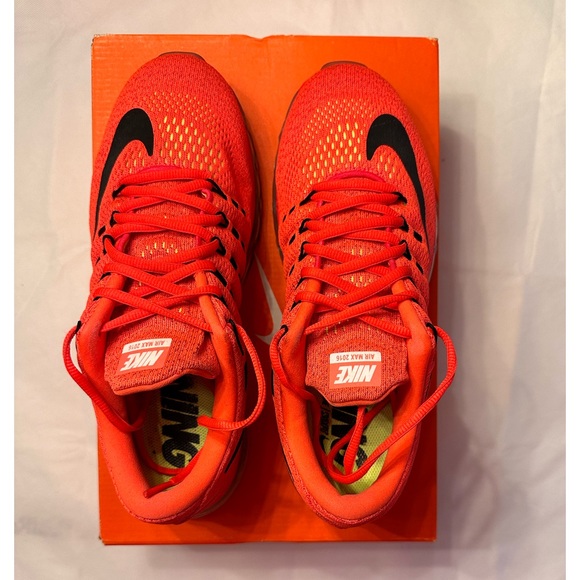 MEN’S NIKE AIR MAX 2016 in a BRIGHT CRIMSON /BLCK-UNVRSTY RD Size 7.5 - Picture 8 of 11